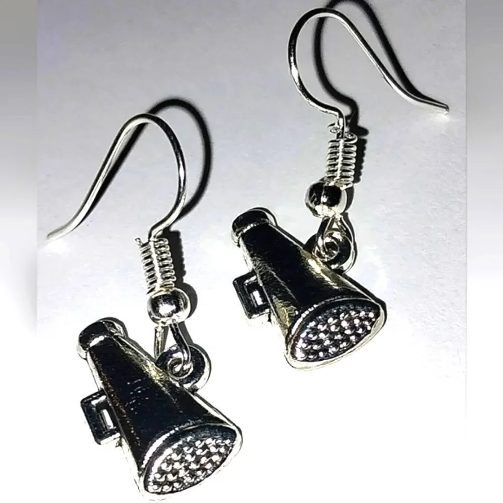 Hand crafted antique cheerleader earrings